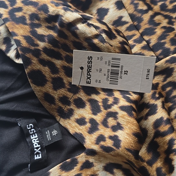 Express Cheeta Animal Print Midi Dress New - Picture 10 of 14
